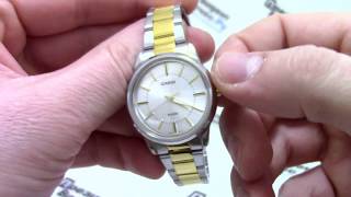 Часы Casio LTP1303SG7A LTP1303SG7AEF  видео обзор от PresidentWatchesRu [upl. by Aisya]