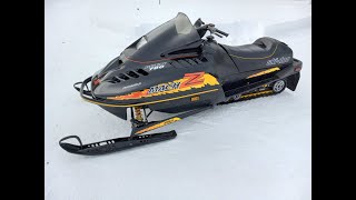 1993 Ski Doo Mach Z  original first year Ski Doo TripleTriple Muscle Sled  one of 600 built [upl. by Raviv]