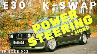 E30 Kswap Episode 2  Engine accessories power steering water pump intake [upl. by Oelgnaed]