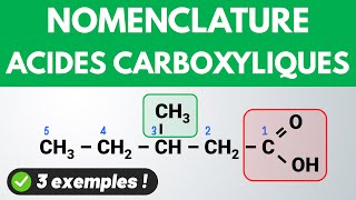 Nomenclature des ACIDES CARBOXYLIQUES ✅ Chimie organique [upl. by Gainer505]