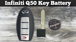 How To Replace 2014  2019 Infiniti Q50 Key Fob Battery  Change Replacement Q50 Remote Batteries [upl. by Attiuqal]