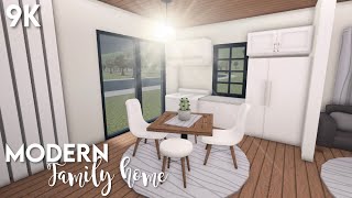 9k NoGamepass Modern Family Home  Bloxburg ROBLOX speedbuild [upl. by Glassco]