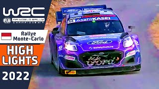 WRC Rally Highlights  Afternoon Day 2 WRC Rallye MonteCarlo 2022 [upl. by Fleck]