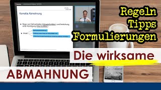 Abmahnungen RICHTIG formulieren Regeln Tipps und Textbeispiele [upl. by Ayiak139]