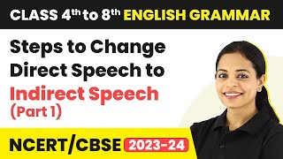 Steps to Change Direct Speech to Indirect Speech Part 1  Class 5 to 8 English Grammar [upl. by Neih]