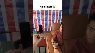 Ho gaya tattoo 😂 shorts shortsfeed youtube youtubeshorts viralvideo motivational [upl. by Nibla187]