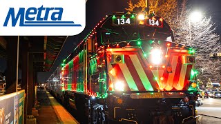 Metra Holiday Trains around Chicagoland [upl. by Strander]