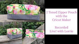 Create a fun box pouch Live with Lorrie and the Cricut Maker [upl. by Elahcim]