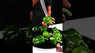 Capsicum 🫑 capsicum food capsicumfryrecipe foodie recipe streetfood indianfood shortsvideo [upl. by Shu550]