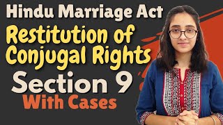 Hindu Marriage Act Restitution Of Conjugal Rights Sec 9 With Cases [upl. by Bertrand]