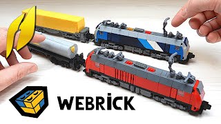 Freight Train with Container Transport  Webrick bricks buildingblocks webrick toys lego moc [upl. by Greenfield362]