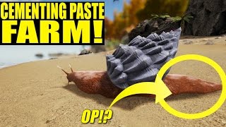 ACHATINA OP CEMENTING PASTE FARM HOW NOT TO BE A NOOB  ARK SURVIVAL EVOLVED [upl. by Grissom935]