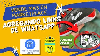 VENDE MAS EN FACEBOOK MARKETPLACE AGREGANDO LINK DE WHATSAPP [upl. by Hcardahs165]