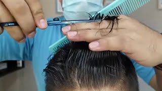 Cortes de Cabello para HOMBRES 2024 SÓLO CON TIJERA PASO A PASO [upl. by Kennet]