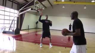 Brook amp Robin Lopez Baseline Footwork with The Dream [upl. by Eatnahs]