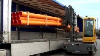 SeitenstaplerSideloader HX 50 Baumann Srl Cavaion [upl. by Atinad]