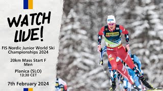 LIVE FIS Nordic Junior World Ski Championships 2024  20KM Mass Start F Men [upl. by Bertram476]