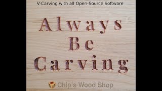 CNC Router VCarving With All Open Source Software [upl. by Avenej]