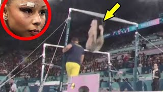 gymnast flavia saraiva injury ater fall at paris olympic 2024 [upl. by Som190]