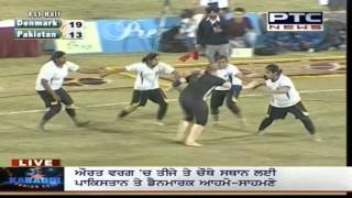 Denmark vs Pakistan  Womens  For 3rd Position  Pearls 4th World Cup Kabaddi Punjab 2013 [upl. by Mohammed]