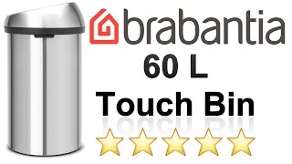 UNBOXING Brabantia Matt Steel 60 Litre Touch Bin 108303 [upl. by Hakvir]