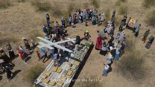 Elevation of the Cross  Florence AZ  Mission Orthodox Church Procession  Drone 4k [upl. by Laddy]