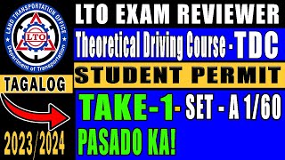 tdc  lto exam reviewer tagalog 2023  student permit exam  lto exam reviewer updated 2024 [upl. by Aivatco294]