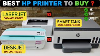 HP InkJet vs LaserJet vs Smart Tank Printer  Best HP Printer for You [upl. by Arhas444]