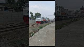 SERAYU TUJUAN PURWOKERTO  PASAR SENEN  DOUBLE LOCOMOTIVE [upl. by Chrisse]