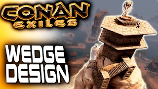 WEDGE DESIGN  Conan Exiles Base Building  Observatory of Yog  Conan Exiles Gameplay [upl. by Adne]