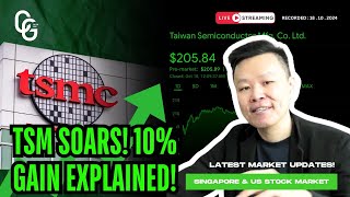 TSM SOARS 10 AFTER EARNING   US Stock amp Singapore Stock Latest Market Update October 18 2024 [upl. by Domonic]