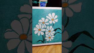 Canvas painting art shorts drawing flowers [upl. by Goat]