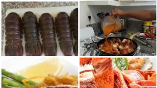 Como preparar y Cocinar langosta en salsa chipotle🦞 reseta fácil y sencilloclean and cook Lobster [upl. by Lordan781]