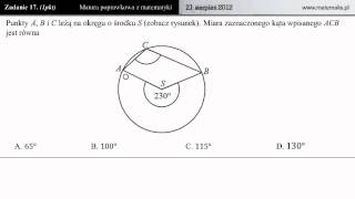 Zadanie 17  Matura poprawkowa 2012 [upl. by Llerihs779]