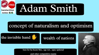 Adam Smiths invisible hand naturalism and optimism [upl. by Kunz]