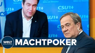 LASCHET ODER SÖDER Union hält an Zeitplan zur Entscheidung über Kanzlerkandidatur fest [upl. by Htiderem]