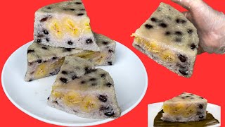 Bánh Tét Chuối Kiểu Hiện Đại Nhất Rất Ngon Cách Làm Dễ Nhất Thế Giới  banana glutinous rice cake [upl. by Ellerud]