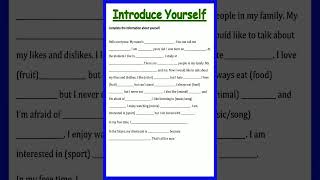 How to introduce yourself  Self introduction introduction shortvideo shortsfeed [upl. by Denna]