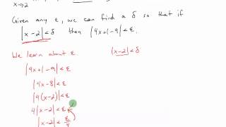 Simple Limit Proof Using EpsilonDelta Definition of a Limit [upl. by Esilehc]