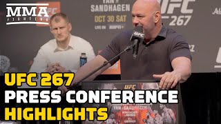 UFC 267 Press Conference Highlights  Dana White Blachowicz vs Teixeira Yan vs Sandhagen More [upl. by Norbert]