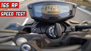 Tvs Apache rtr 165 RP Top Speed Test 🔥  Crossed 142  Real Top Speed Test [upl. by Shaffert258]