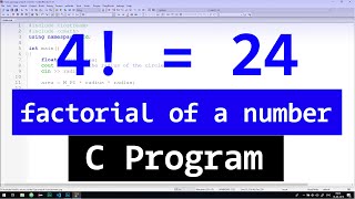 C Program to find the factorial of a number [upl. by Aicirtam]