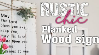 How to make a rustic chic planked wood sign [upl. by Arraeis]