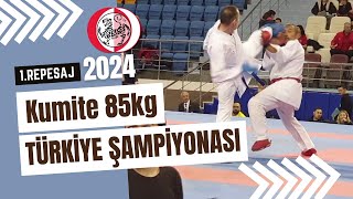 Türkiye Karate Şampiyonası 2024  Kumite 85kg 1Repesaj  ODTÜ KarateDo  Mavi Ao  2 Maç [upl. by Ettenahs]