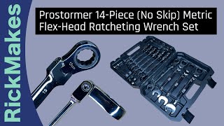 Prostormer 14Piece No Skip Metric FlexHead Ratcheting Wrench Set [upl. by Eiramyelhsa]