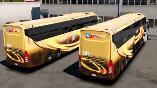 ATS Online Convoy de Autobuses TUFESA Volvo 9800 de Gómez Palacio Durango a Chihuahua Chih MX ATS [upl. by Tnattirb]