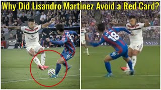 Why Lisandro Martinez Wasnt Sent Off in Manchester Uniteds Draw Against Crystal Palace [upl. by Annavoig]