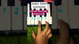 You’re welcome  Moana piano tutorial yourewelcome moana disneypiano piano [upl. by Acirtap]