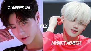 my most to least favourite members in every group pt3 X1 groups [upl. by Schnorr968]