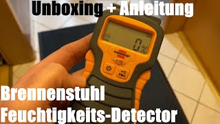 Brennenstuhl FeuchtigkeitsDetector FeuchtigkeitsmessgerätFeuchtigkeitsmesser Unboxing  Anleitung [upl. by Anitsugua133]